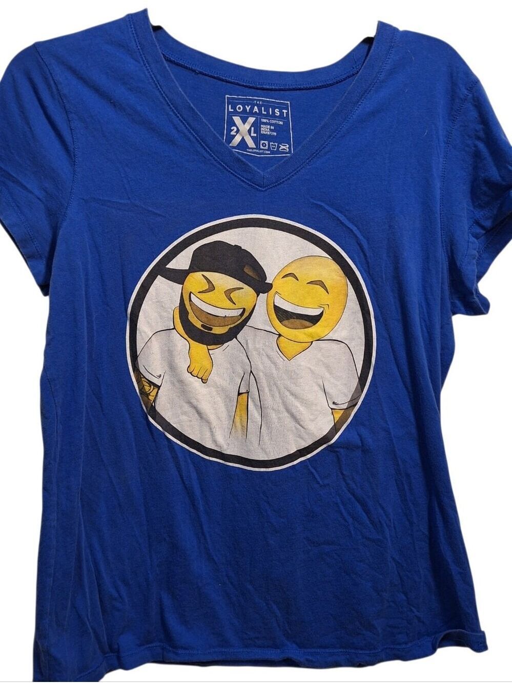 The Pun Guys Blue Emoji Graphic Tee